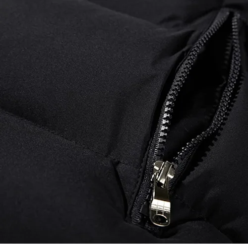 Vista 6 de Chaleco acolchado para hombre, invierno, casual, trabajo, deportes, viajes, exteriores, bolsillos acolchados, chaqueta negra, M-5XL