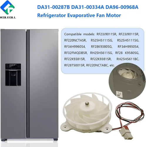 Vista 4 de DA31-00287B DA31-00334A DA96-00968A Motor del ventilador del evaporador del refrigerador compatible con Samsung 3954921 AP5948644 PS9494284