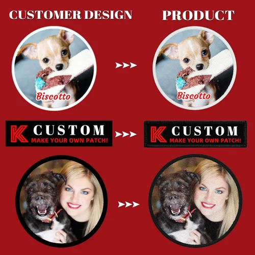 Vista 2 de Parches personalizados para añadir tu foto o cualquier logotipo, cualquier texto o nombre, gancho y bucle opcional, coser, planchar en mochilas
