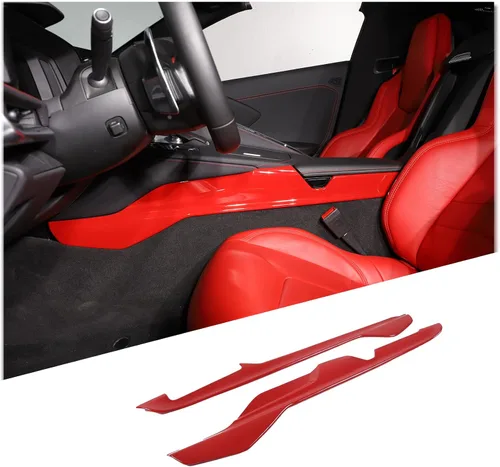 Vista 8 de Co-Pilot - Cubierta de panel lateral de caja de reposabrazos compatible con Chevrolet Corvette C8 2020-2026, moldura de panel lateral del conductor
