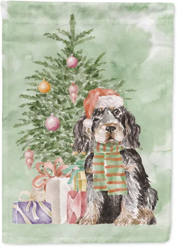 Vista 104 de Caroline's Treasures CK8213GF Bulldog Inglés #2 Regalos de Navidad y árbol de jardín Bandera de buzón Bandera decorativa para patio exterior, patio