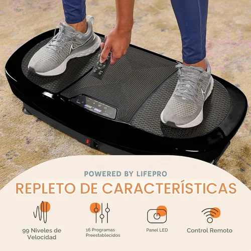 Vista 5 de Lifepro Rumblex 4D Vibration Plate Exercise Machine with 7 Training Modes Negro