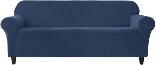 Vista 19 de Funda elástica para sofá de 3 cojines, 1 funda de terciopelo para sofá, fundas protectoras de muebles con parte inferior elástica, lavable a máquina
