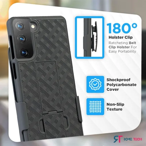 Vista 4 de Funda diseñada para Samsung Galaxy S21 con funda de clip para cinturón