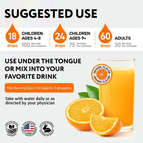 Vista 3 de Vitamina líquida D3 10000 UI (250 mcg) – Gotas de vitamina D orgánica USDA para adultos y niños – Vit D3 con aceite MCT para una mejor absorción
