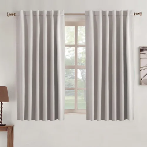 Vista 114 de Turquoize Cortinas Opacas con Aislamiento Térmico Paneles de Tratamiento de Ventanas con Bolsillo para Barra Paneles de Ventana para Ventanas