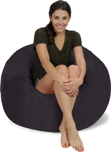 Vista 30 de Chill Sack Bean Bag Funda para silla, 3 pies, microgamuza - Oliva