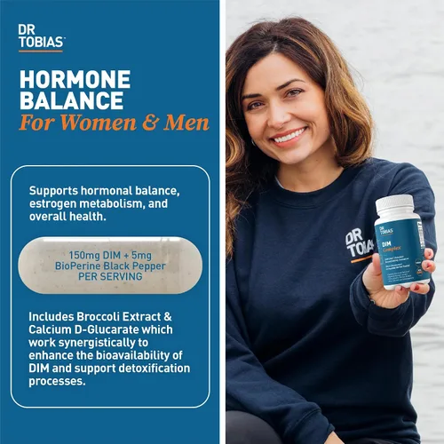 Vista 3 de Dr. Tobias Complejo multivitamínico y DIM para adultos, apoya el equilibrio energético, inmunológico y hormonal para hombres y mujeres con 42 frutas