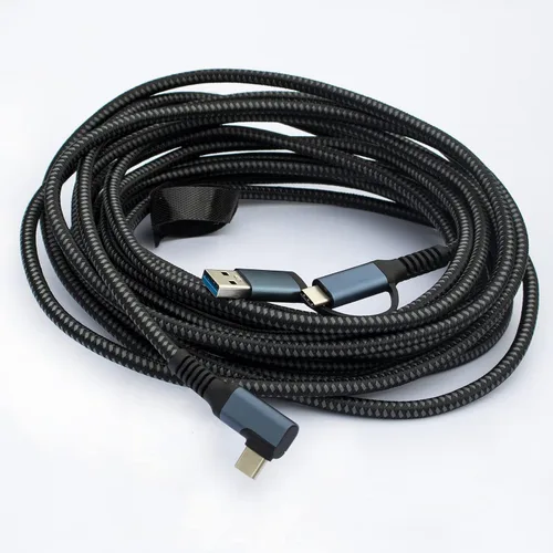 Vista 5 de SUMPK Cable de enlace VR de 20 pies compatible con Oculus Quest 2 USB 32 tipo C a C de 5 Gbps de transferencia de datos de alta velocidad y cable