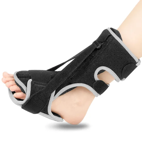 Vista 7 de Férula nocturna para fascitis plantar, férula nocturna ajustable para alivio de la fascitis plantar para mujeres y hombres, soporte de alivio