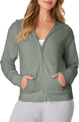 Vista 19 de Hanes EcoSmart - Sudadera de forro polar para mujer, suave y de peso medio, sudadera con capucha con cremallera completa, sudadera o cremallera