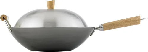 Vista 13 de Helen's Asian Kitchen - Wok de acero al carbono, 8 pulgadas, para porciones individuales o más pequeñas