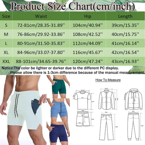 Vista 6 de Gym Shorts Men Workout Running Shorts Quick Dry Active 3 Inches Lightweight Breathable Training Shorts with Zipper Pockets