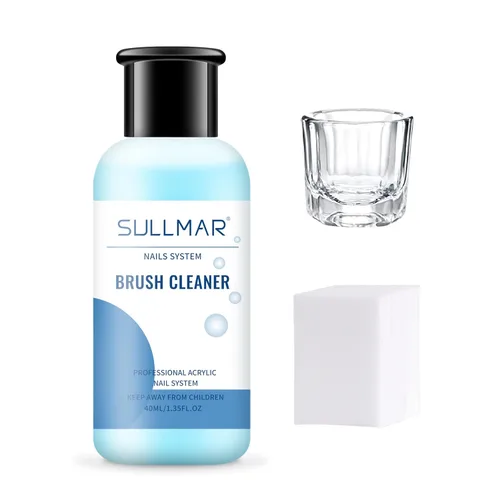 Vista 13 de Limpiador de cepillo de uñas, 5 onzas líquidas, 5.1 fl oz, limpiador y acondicionador de uñas de limpieza rápida, cepillo de uñas acrílico, cepillo