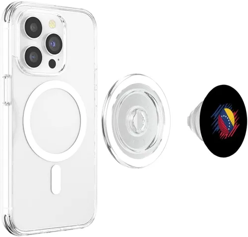 Vista 4 de Golf Ball With The Flag Of Venezuela PopSockets MagSafe PopGrip for iPhone