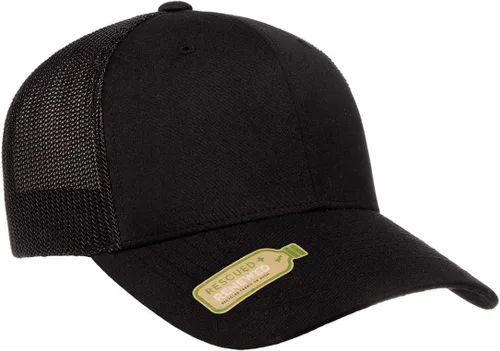 Vista 7 de Flexfit Camionero reciclado 110 para hombre Negro