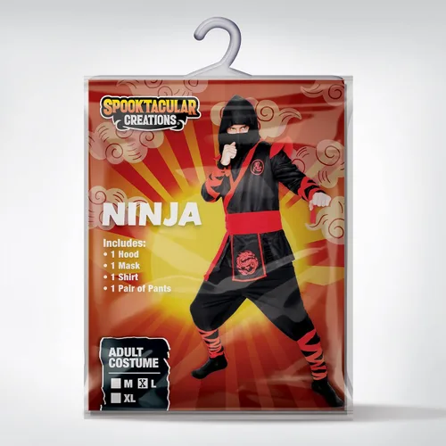 Vista 7 de Spooktacular Creations Men Ninja Deluxe Costume for Adult Halloween