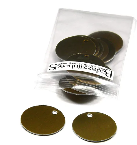 Vista 3 de 20 encantos de monedas de aluminio anodizado redondo plano de 1 pulgada en blanco para estampado de grabado