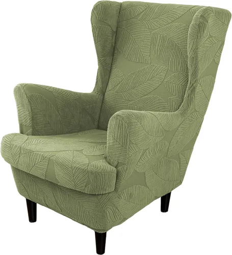 Vista 32 de Eco-Ancheng Fundas para silla con respaldo de ala, 2 piezas, fundas elásticas para silla con respaldo de ala, fundas para sillón con respaldo