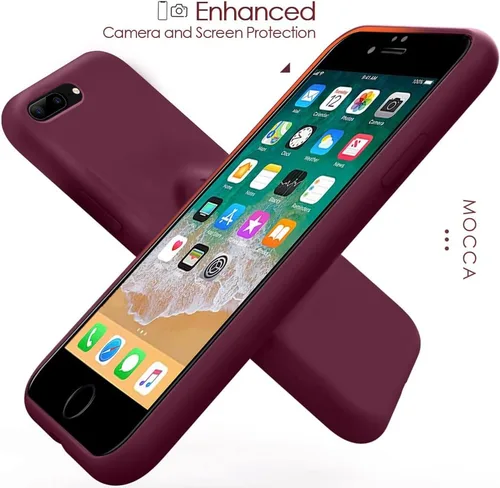 Vista 7 de MOCCA - Funda protectora con soporte de anillo, forro de microfibra supersuave y antiarañazos, de cuerpo completo y a prueba de golpes para iPhone 7