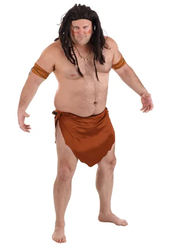 Vista 2 de Disfraz de Hombre de la Jungla Talla Plus para Hombre Multicolor