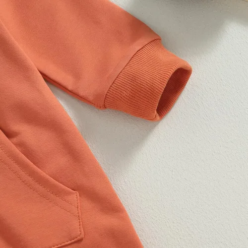 Vista 6 de Ropa de bebé recién nacido, con capucha, de manga larga, con cremallera, para otoño e invierno