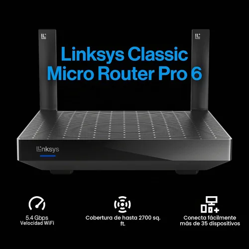 Vista 2 de Linksys Router Mesh WiFi 6 Conecta más de 35 dispositivos Hasta 2,700 pies cuadrados Velocidades de hasta 5.4 Gbps LN3121-AMZ Lanzamiento