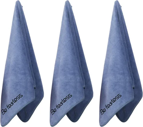 Vista 13 de Toallas de microfibra para gimnasio de tamaño grande súper suaves para ejercicio, fitness, deportes, entrenamiento, 380-GSM 15-pulgadas x