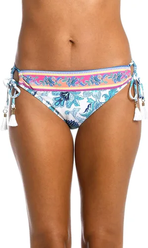 Vista 40 de La Blanca Parte inferior de bikini hipster con lazo lateral para mujer Negro/ Luces de la ciudad