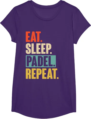 Vista 16 de Eat Sleep Padel Repeat - Camiseta de pádel retro vintage, Negro