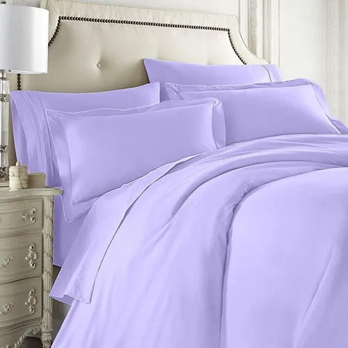 Vista 18 de Clara Clark Juego completo de ropa de cama de 5 piezas que incluye sábanas bajeras y planas, funda de edredón, fundas de almohada