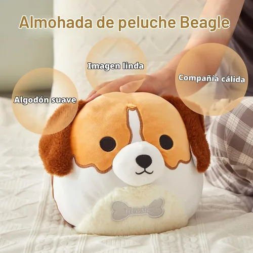 Vista 4 de Almohada de peluche para perro, Beagle, suave, cachorro, 10 pulgadas
