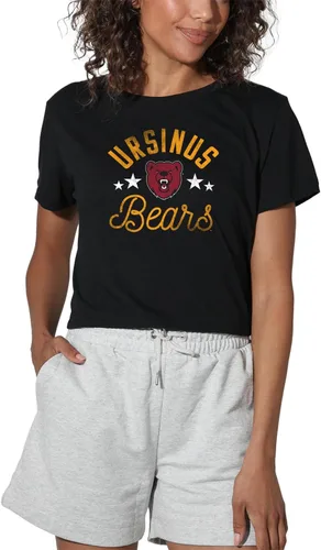 Vista 290 de Colección oficial de camisetas con diseño de mascota desgastada para mujer, color negro Grizzlies del estado de Adams