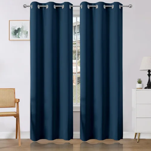 Vista 14 de Joydeco Cortinas opacas para dormitorio de 72 pulgadas de largo, 2 paneles de cortinas con aislamiento térmico para oscurecer la habitación