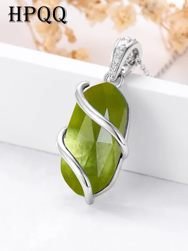 Vista 6 de Collar de plata de ley 925 para mujer, delicado colgante de piedras preciosas, joyería fina, aniversario, cumpleaños, graduación, regalos