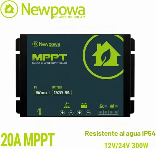 Vista 7 de Newpowa Kit de panel solar portátil de 200W con estuche de soporte ajustable, panel plegable de 200 vatios 12 voltios + controlador MPPT de 20A +