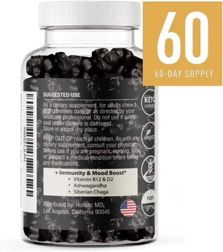 Vista 5 de Shilajit - Gomitas para hombres y mujeres, resina pura del Himalaya extra fuerte 50,000 para apoyar el metabolismo, Ashwagandha Siberian Chaga 2