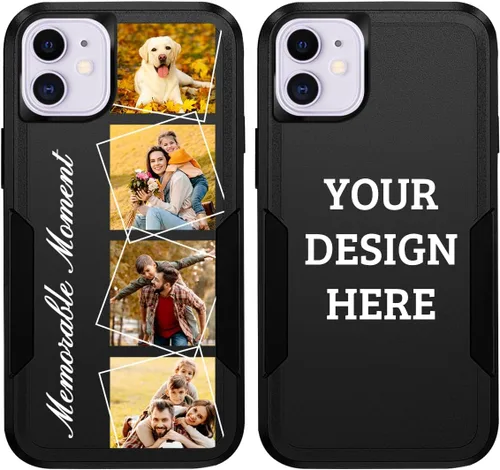 Vista 24 de Fundas de teléfono personalizadas con múltiples imágenes para iPhone 11 Pro Max, imágenes personalizadas, protección contra caídas, cuerpo completo