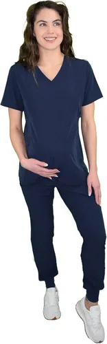 Vista 5 de Camiseta médica de enfermería médica con cuello en V para mujer GT Performance