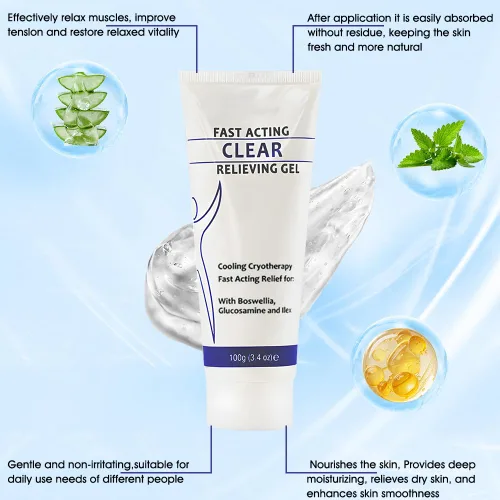Vista 6 de Gel refrescante calmante de 3.53 oz, alivia el cuerpo, lociones deportivas de gel refrescante calmante para el cuidado del cuerpo, alivia la tensión