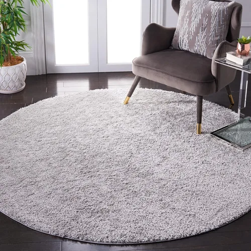 Vista 12 de SAFAVIEH Tahoe Shag Collection - Alfombra de área de 2 x 7 pies, color gris, diseño geométrico, felpa de 1.2 pulgadas de grosor, ideal para zonas