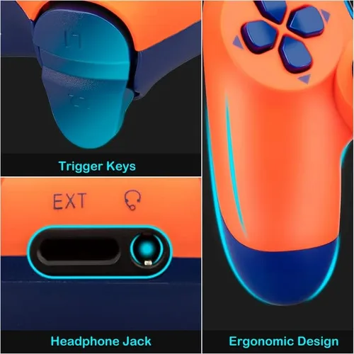Vista 5 de Wiv77 Controlador inalámbrico compatible con el controlador PS4 el controlador pa4 funciona con el controlador Playstation 4 control remotomandomate