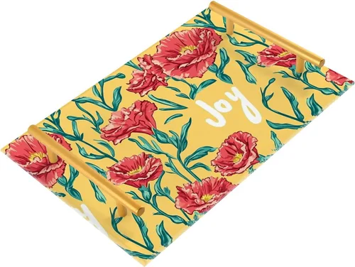 Vista 23 de Flowers Daffodils Snapdragon Iris Orange Tray for Bathroom Paper Towel Tray Desk Drawer Organizer for Sink