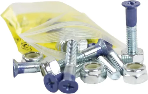 Vista 3 de Dime Bag Hardware Tuercas y pernos de montaje para monopatín 1" Phillips - Azul