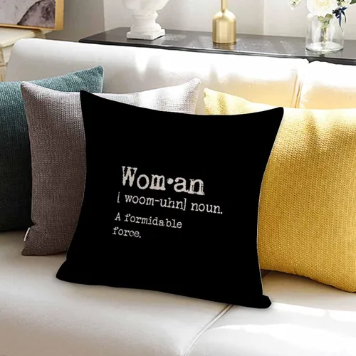 Vista 3 de Fundas de almohada navideñas de 16 x 16 pulgadas para mujer, fundas de almohada decorativas de lino y algodón, decoración del hogar, funda de cojín
