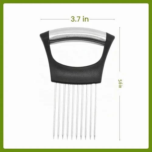 Vista 2 de Soporte de Cebolla para Cortar, Nuevo Soporte de Cebolla de Acero Inoxidable 2025, Cortador de Limón, Tomate y Cebolla, Herramienta de Cocina