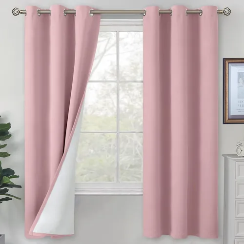 Vista 13 de BGment - Cortinas blackout blancas para dormitorio de 84 pulgadas de largo, juego de 2 paneles, cortinas para dormitorio con aislamiento térmico