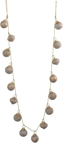 Vista 10 de Creative Co-Op - Guirnalda ornamental de cristal de mercurio en relieve plateado antiguo (XC5496)