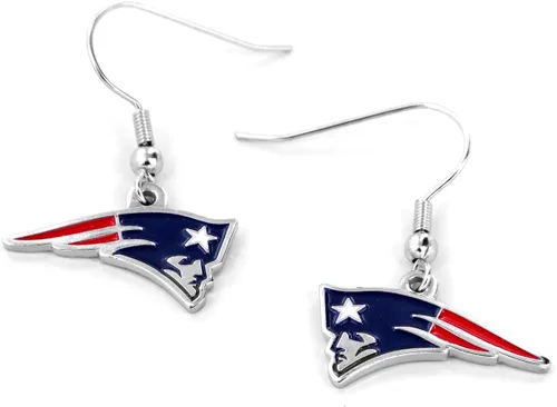 Vista 14 de aminco NFL - Aretes colgantes con logotipo de la NFL para mujer