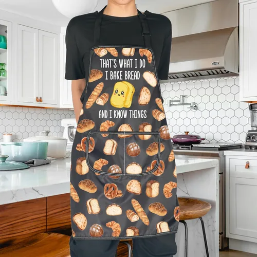 Vista 4 de JNIAP Regalo para panadería de pan con texto en inglés «That's What I do I Bake Bread and I Know Things»